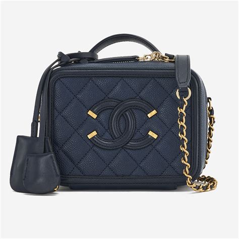 chanel blue vanity|Chanel vanity case original.